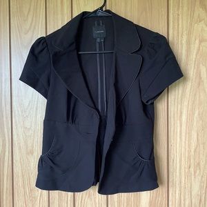 Black short sleeve blazer